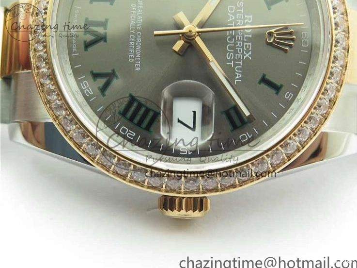 126281 Bracelet BP Gray DateJust Oyster 1:1 Best on Edition Maker RG SS 36 Roman Dial 0417